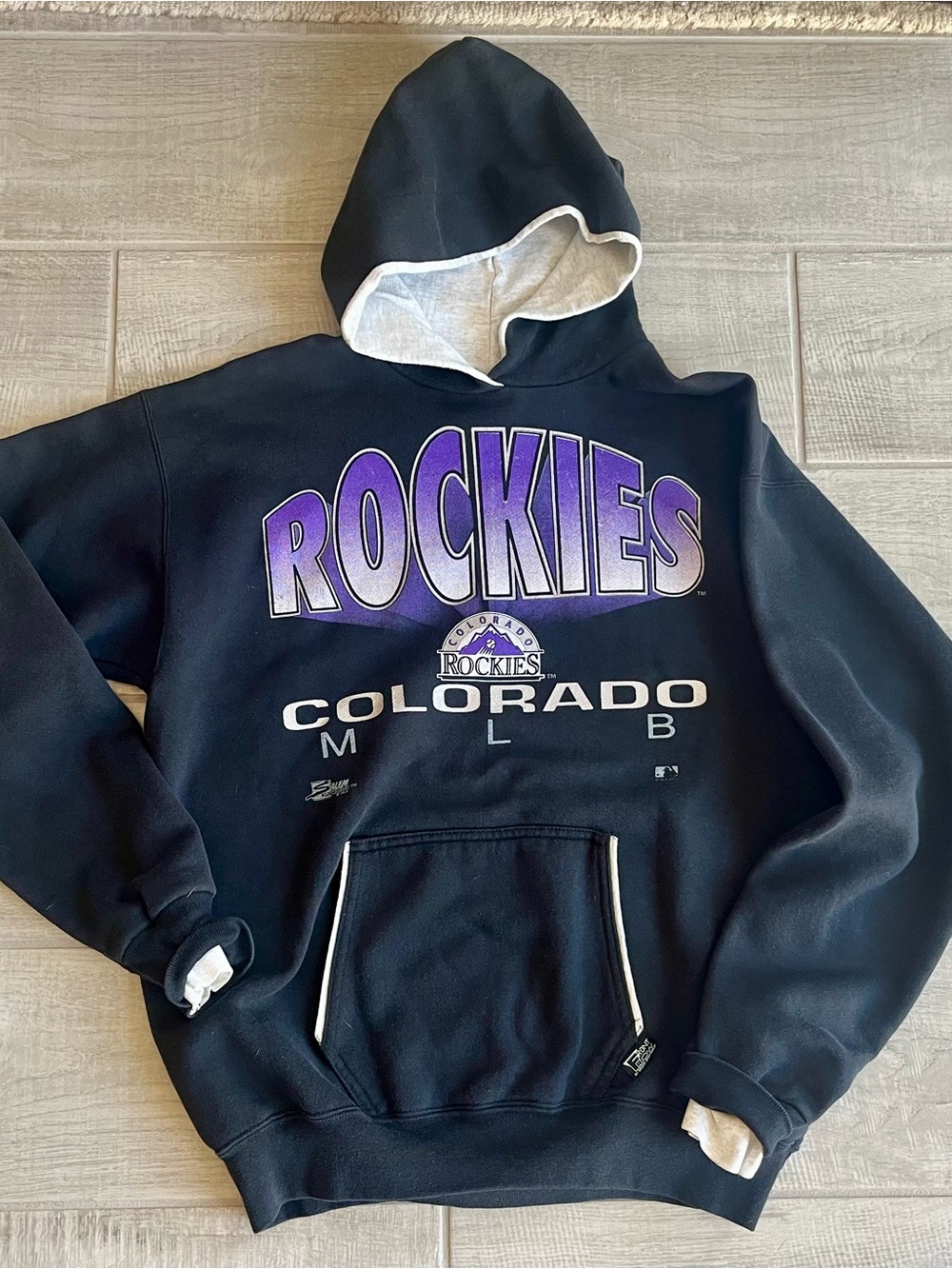 Colorado Rockies Black & Purple Hooded Sweatshirt